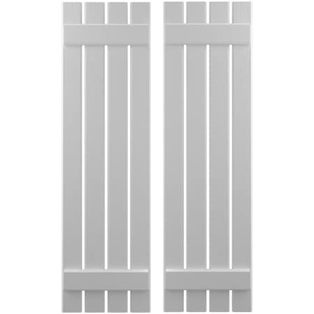 Americraft 4-Board (2 Batten) Exterior Real Wood Spaced Board-n-Batten Shutters, ARW101SB415X74PRH